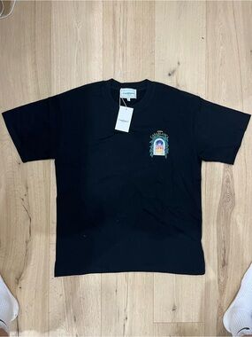 Casablanca Black Short Sleeve Logo T-Shirt